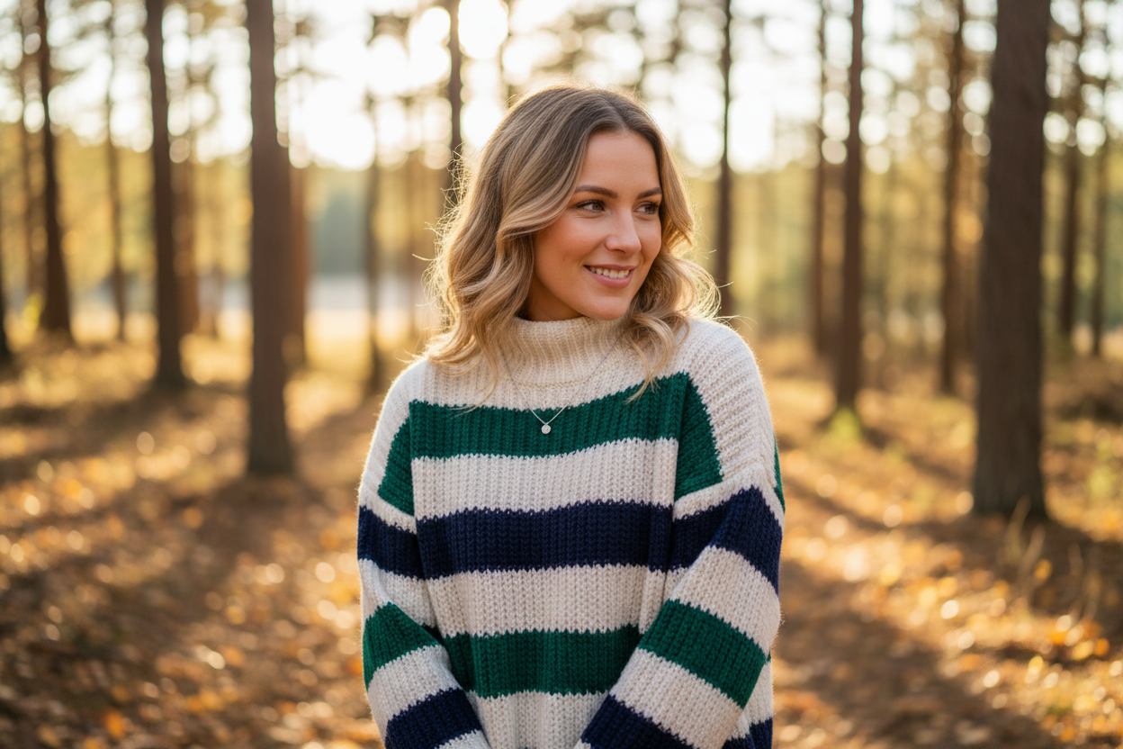 Stribet Striktrøje Dame: En Tidløs Klassiker til Din Garderobe